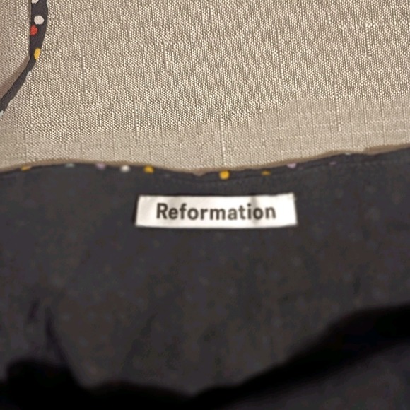 Reformation Troppo Confetti Black W/Colorful Polka Dots Wrap MINI Dress M SHORT! - Picture 9 of 10